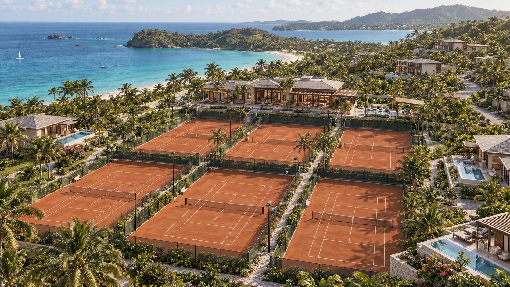 Tennis campus and villas concept